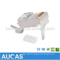 cat7 FTP Two pieces network connector modular plug / AUCAS stranded solid shielded RJ45 plug